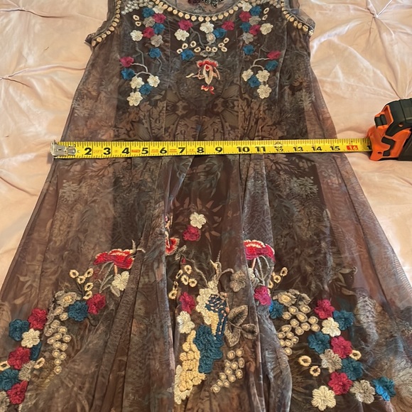 Johnny Was mesh dress and slip - Picture 9 of 9